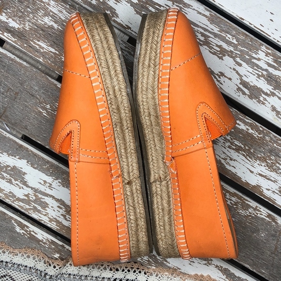 a.M. Orange Slip On Espadrilles 8 - Picture 3 of 7
